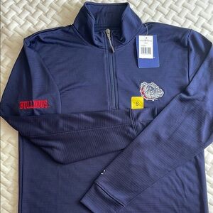 Gonzaga Bulldogs Blue and Red Lightweight Go Zags Quarter Zip Gift Ready